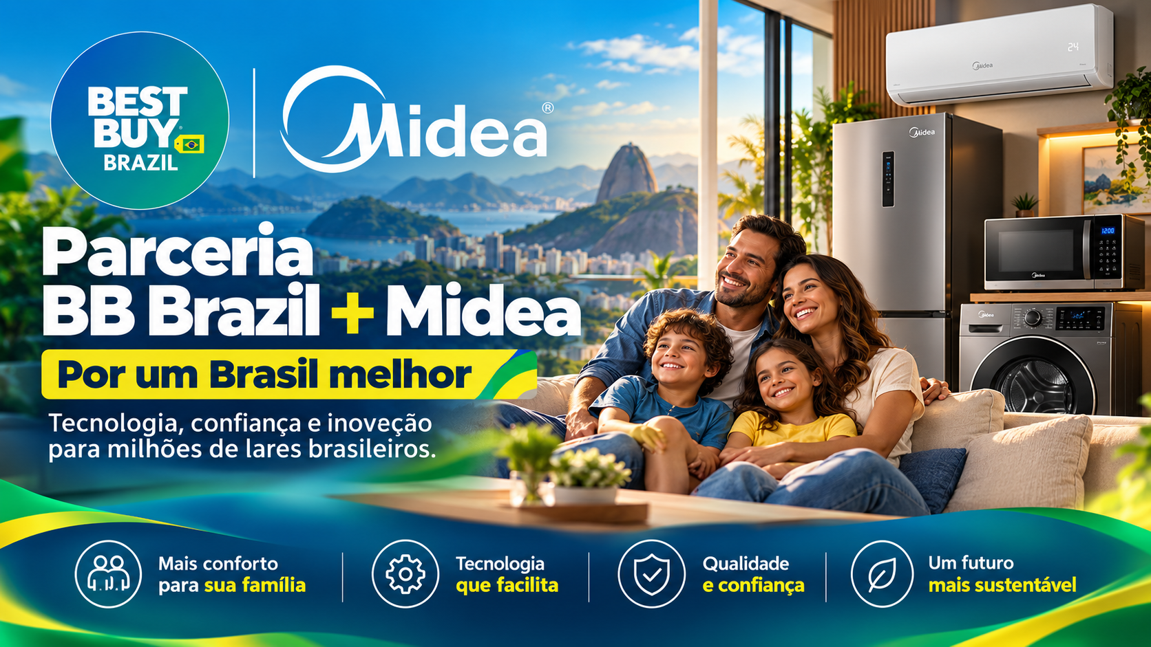 Parceria BB Brazil e Midea — tecnologia, confiança e inovação para milhões de lares brasileiros
